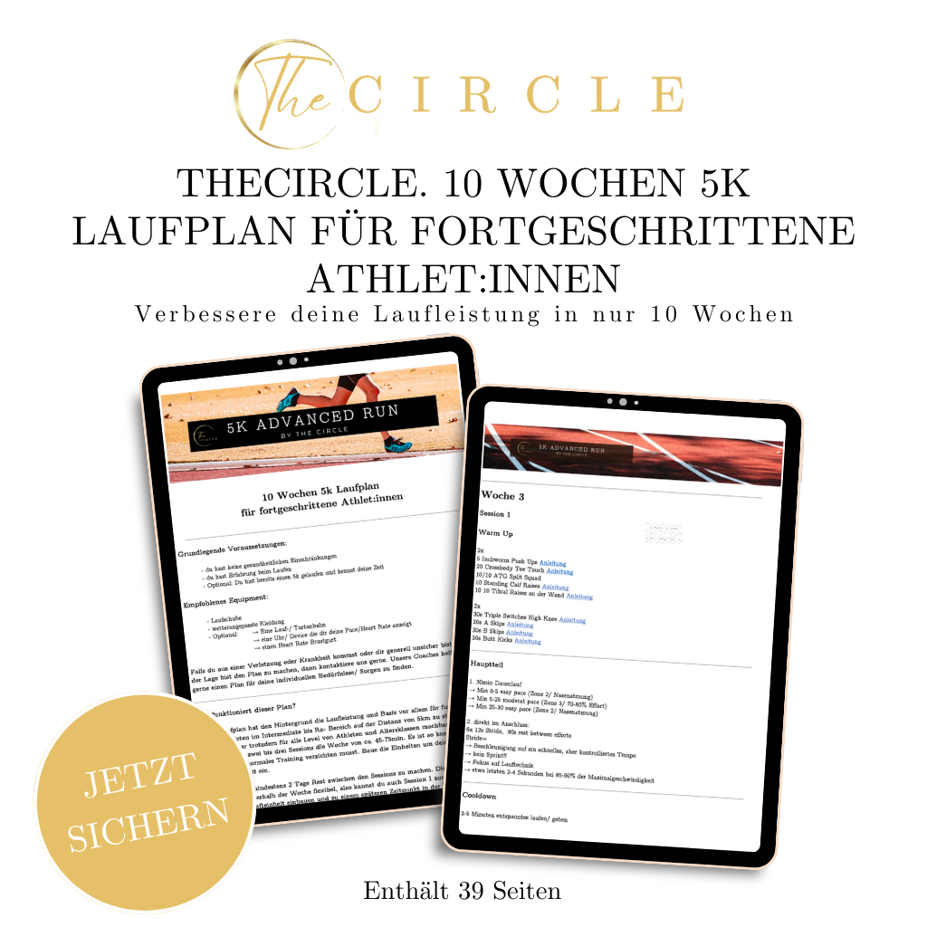 TheCircle. 10 Wochen 5k Laufplan für fortgeschrittene Athlet:innen